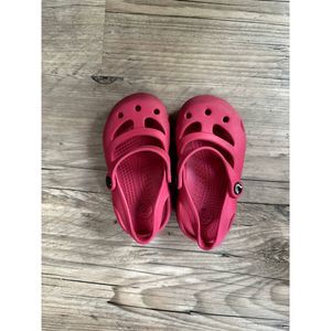 5 - Crocs, Hot Pink, GUC - Toddler Size 6C
